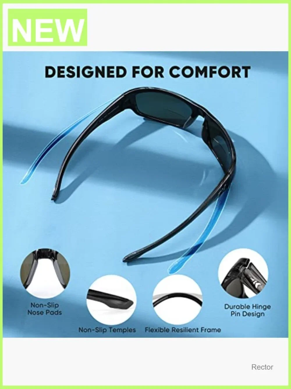Bifocal Polarized Wrap Sport Sunglasses with Reading Magnification